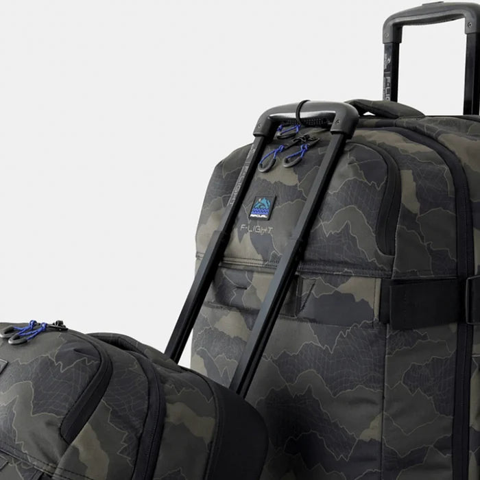 Rip Curl F-Light Global 100L Search Camo Wheeled Duffle - Black / Olive