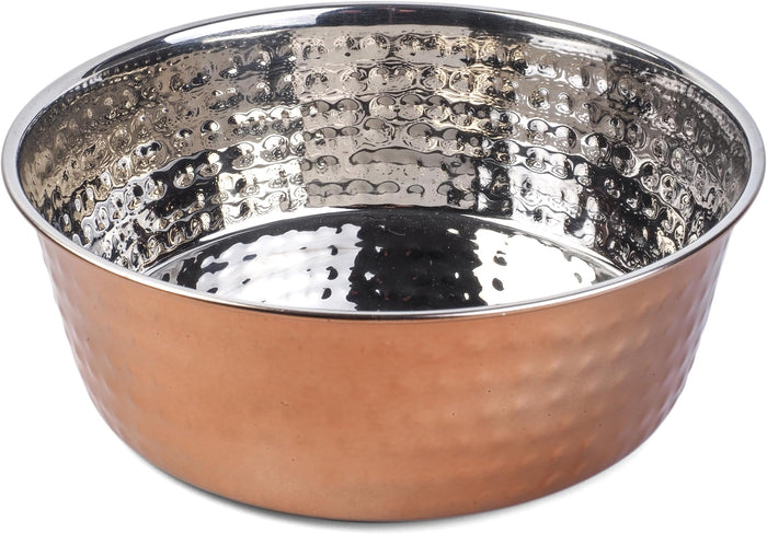 Rosewood Hammered Copper Dog Bowls