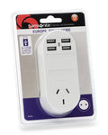 Adaptor 4 x USB (2 Amp) Europe / Bali