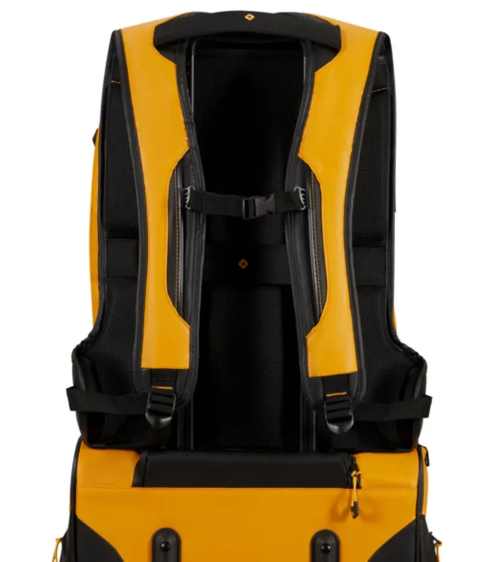 Smart sleeve on rear slips over luggage trolley handles
