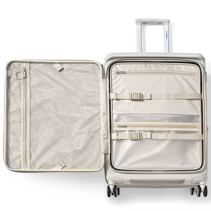 Samsonite Paralux 75 cm Expandable Front Opening Suitcase - Stone Grey