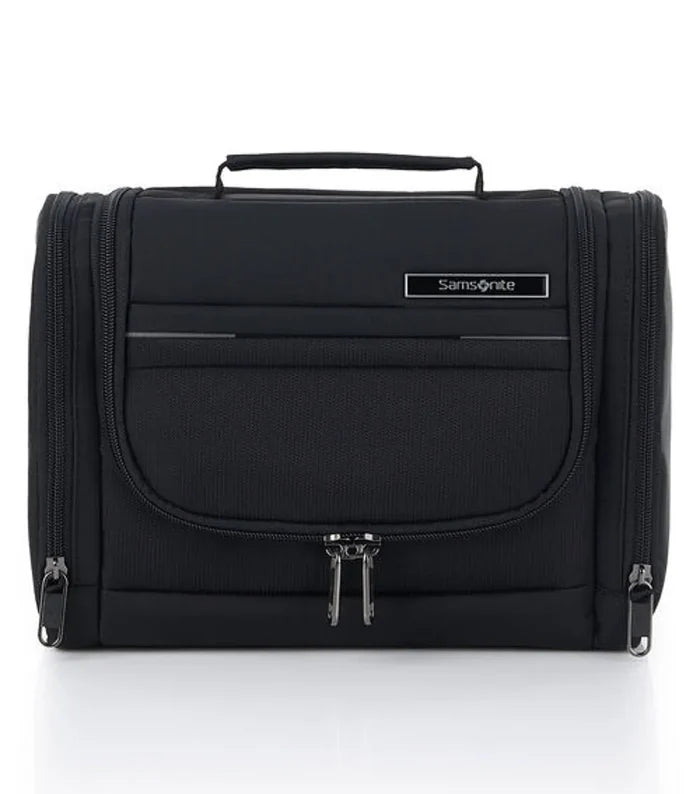 Samsonite travel 73h toiletry kit black with zipper compartments and handle perfect for organized packing