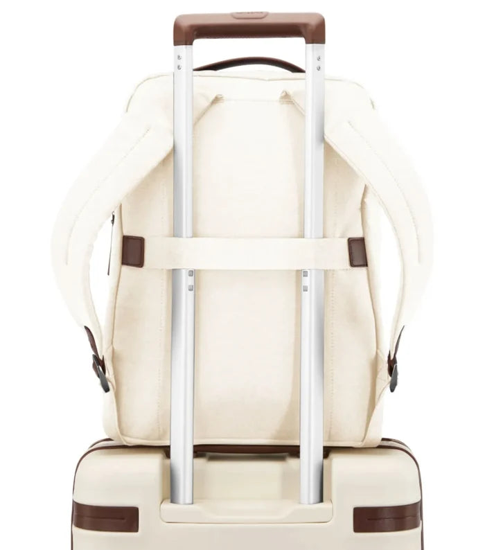 Luggage sleeve on the rear of the bag (luggage not included)