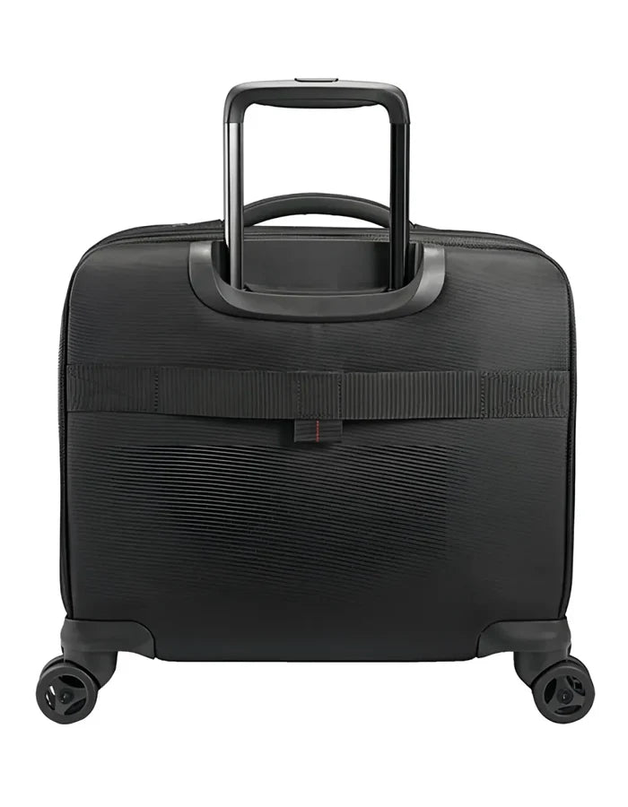 Smart sleeve to secure this bag to your luggage, for effortless business trips