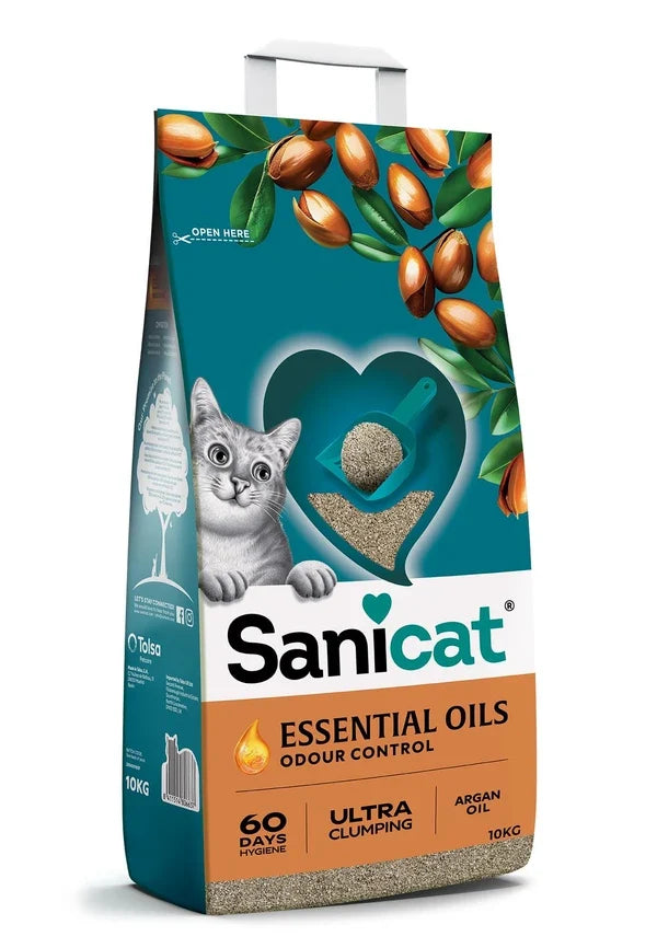 Sanicat Ultra Clumping Oils Argan 10 Kg