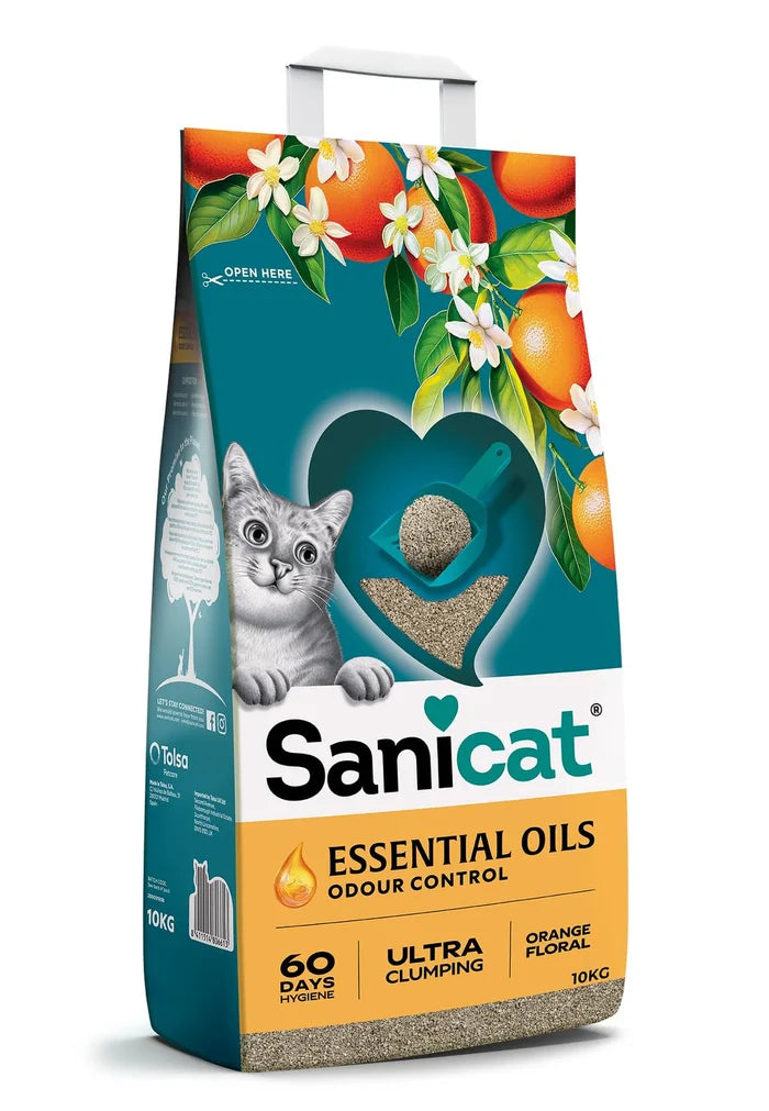 Sanicat Ultra Clumping Orange & Floral 10Kg