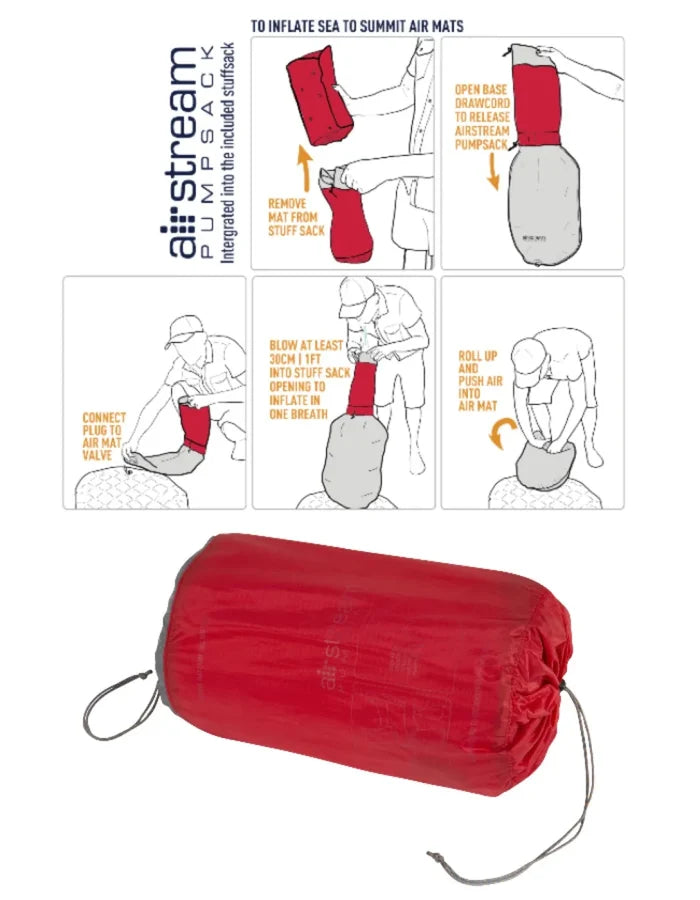 Sea to Summit Comfort Plus Xt ASC Insulated Sleeping Mat - Rectangular Large - Red