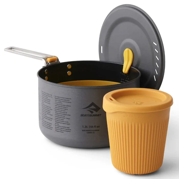 Sea To Summit Frontier Ultralight One 1.3L Pot Cook Set - 3 Piece (Yellow)