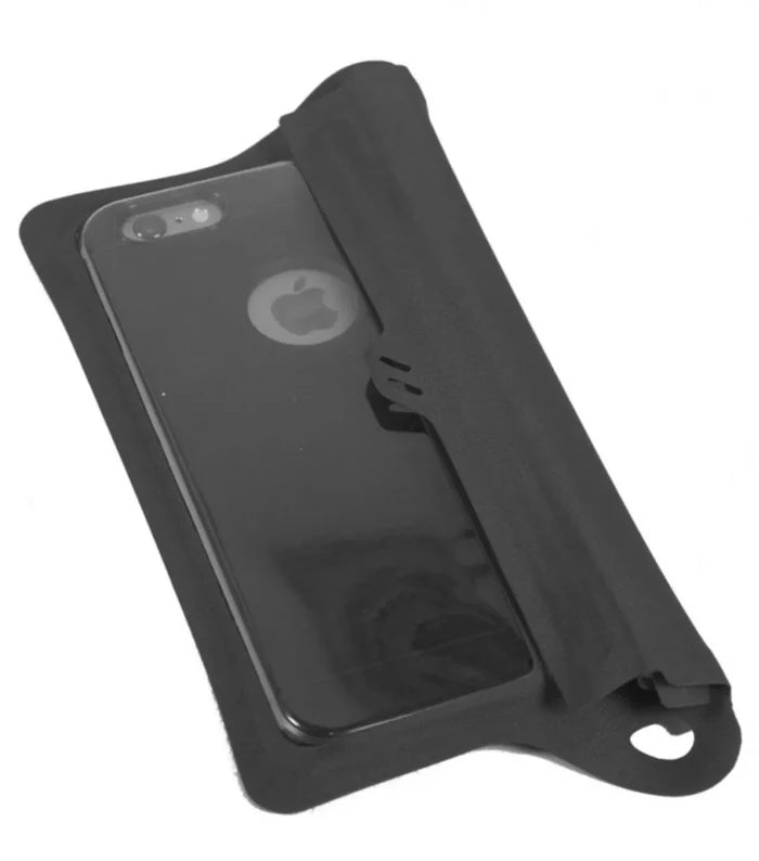 Die-cut attachment points at each corner allow the user to secure the pouch