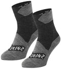 Sealskinz Waterproof All Weather Ankle Length Socks - Black / Grey Marl - X-Large