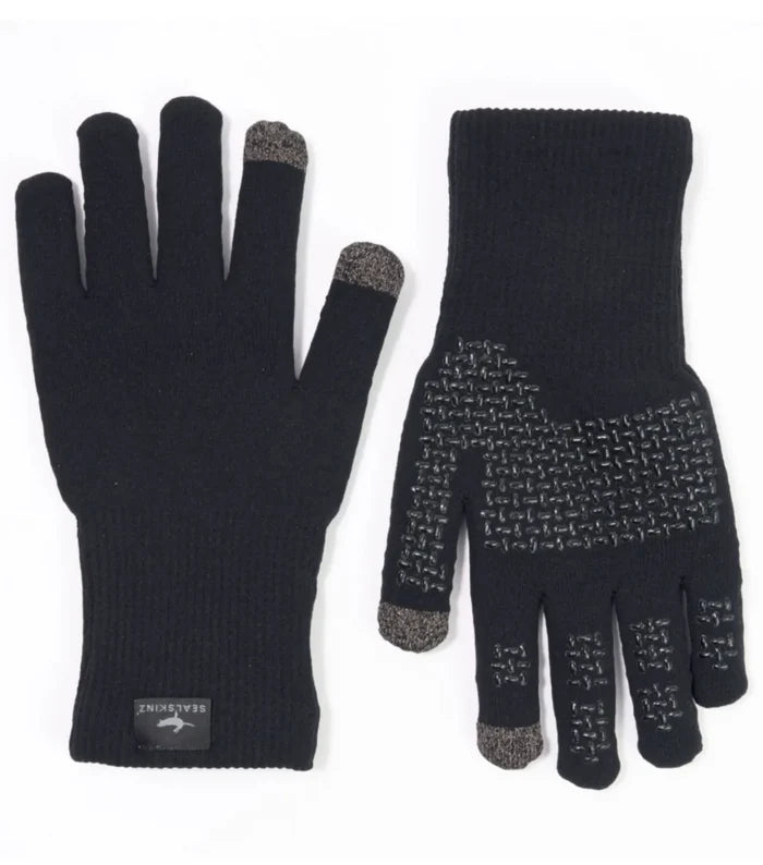 Sealskinz Waterproof All Weather Ultra Grip Knitted Glove (Black) - X-Large