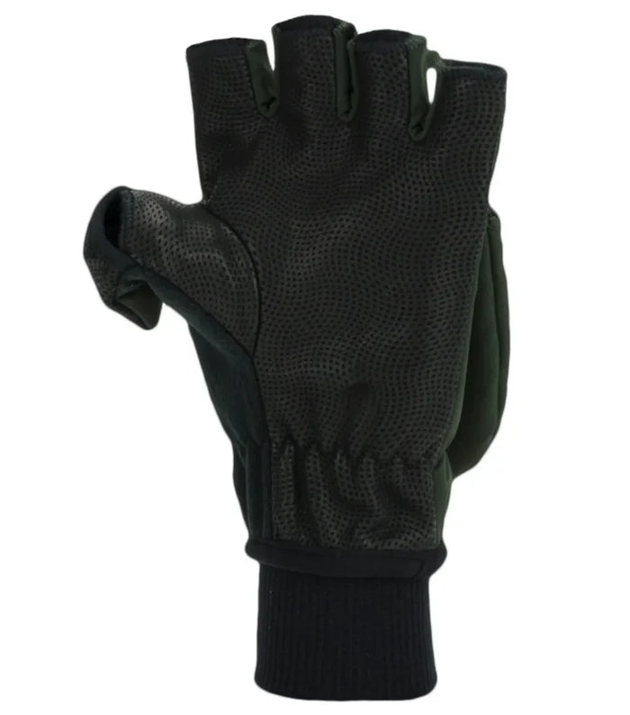 Sealskinz Windproof Cold Weather Convertible Mitt - Olive Green / Black - X-Large