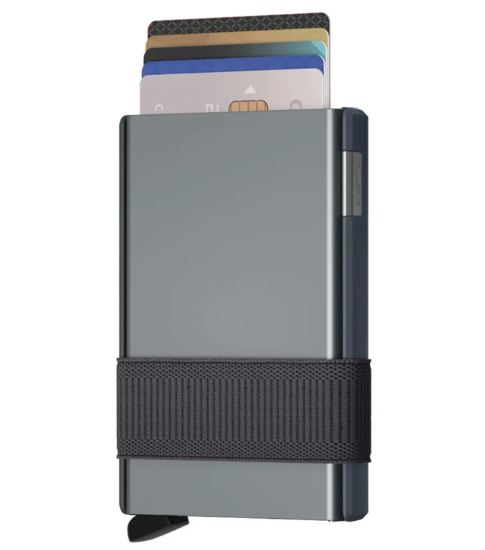 Card slide holds 4 embossed or 6 flat cards
