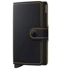 Secrid Miniwallet Compact Wallet - Matte Black and Ochre