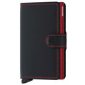 Secrid Miniwallet Compact RFID Wallet - Matte Black / Red