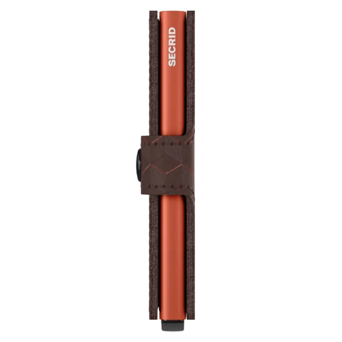Secrid Miniwallet Compact RFID Wallet - Optical Brown / Orange