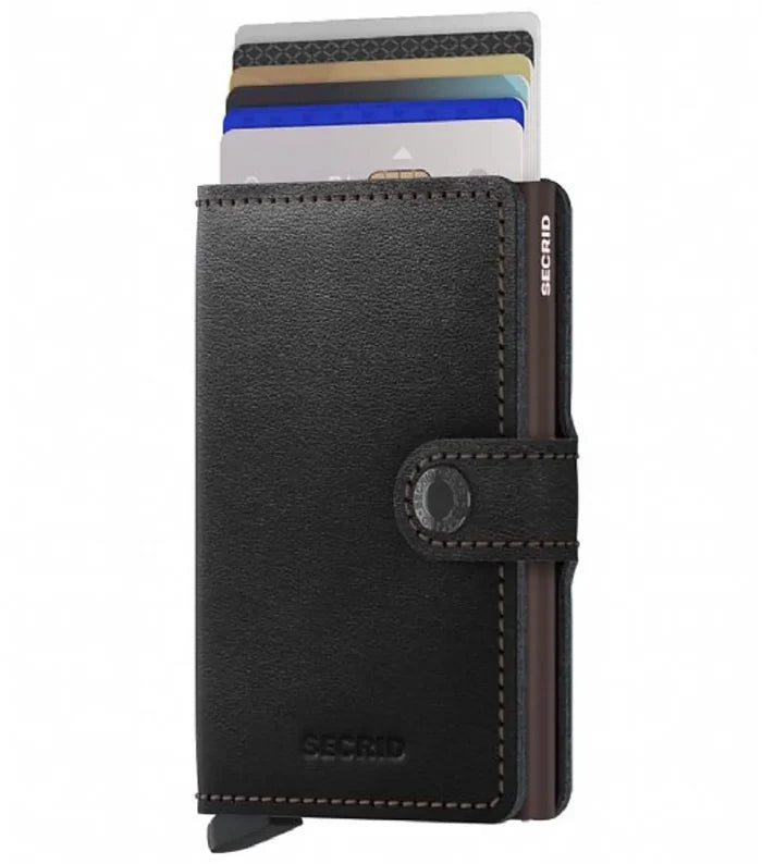 Secrid Miniwallet Compact RFID Wallet - Original Black / Brown
