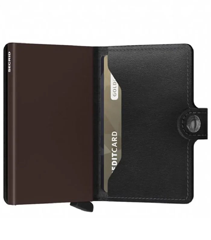 Secrid Miniwallet Compact RFID Wallet - Original Black / Brown