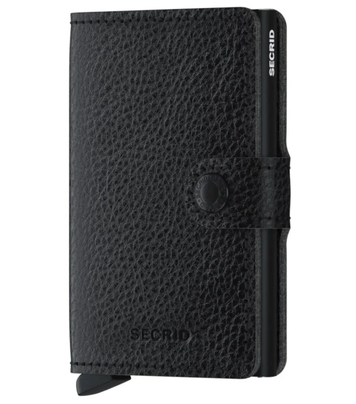 Secrid Miniwallet Compact RFID Wallet - Veg Tanned Black/Black