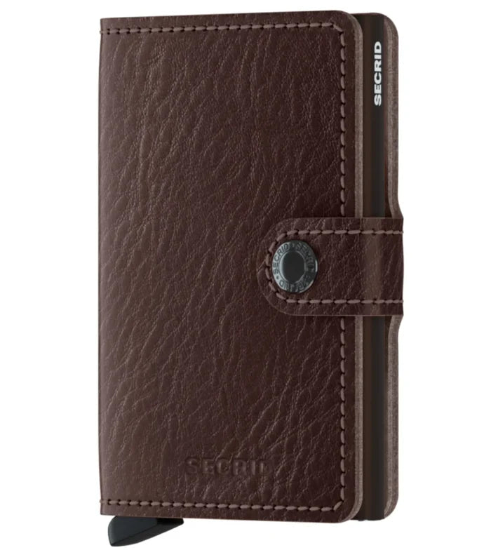 Secrid Miniwallet Compact RFID Wallet - Veg Tanned Espresso Brown