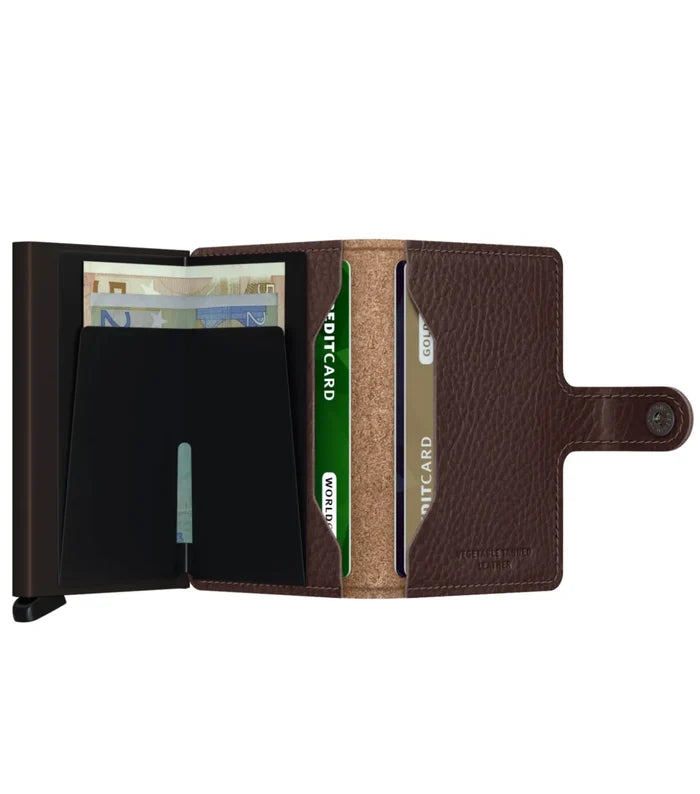 Secrid Miniwallet Compact RFID Wallet - Veg Tanned Espresso Brown