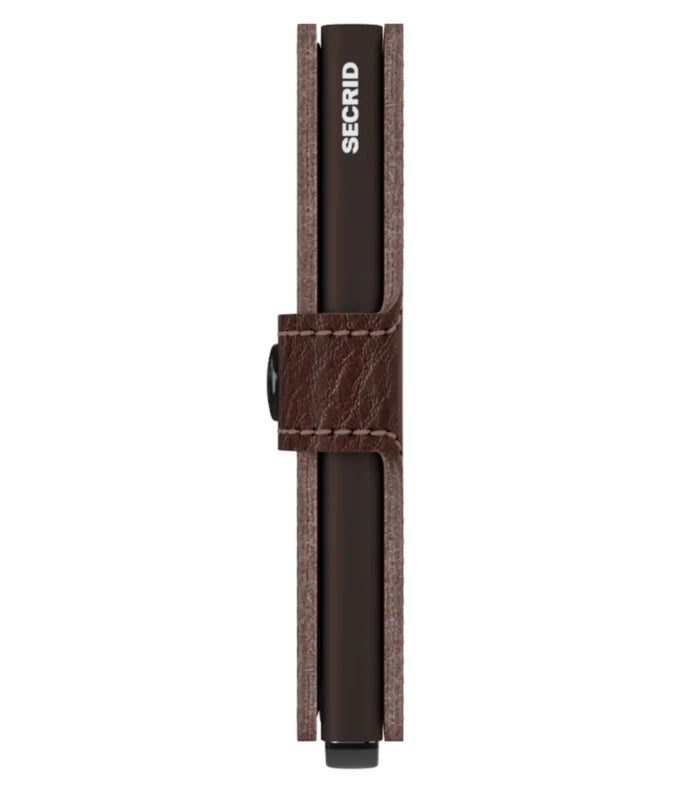 Secrid Miniwallet Compact RFID Wallet - Veg Tanned Espresso Brown