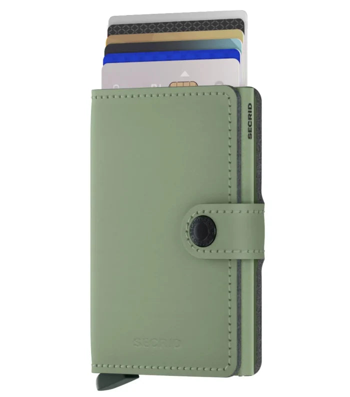 Secrid Miniwallet Compact RFID Wallet - Yard Powder Pistachio