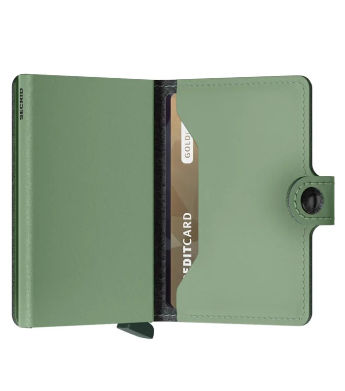 Secrid Miniwallet Compact RFID Wallet - Yard Powder Pistachio