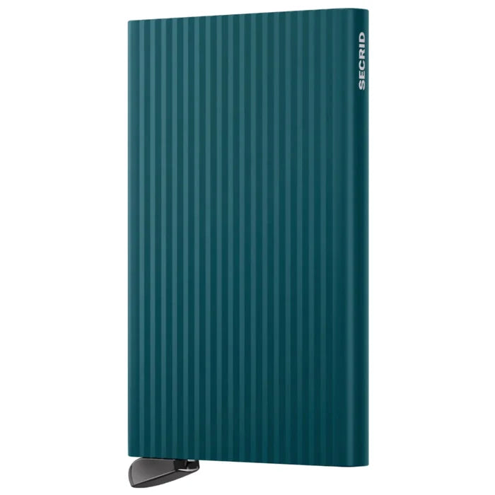 Secrid Premium Cardprotector+ Compact RFID Card Wallet - Fluted Teal