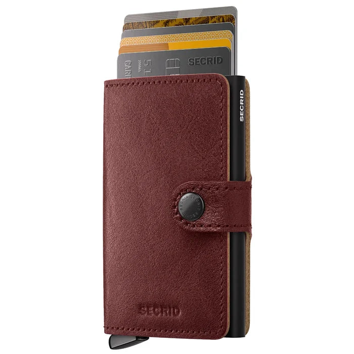 Secrid Premium+ Miniwallet Compact RFID Wallet - Basco Brown