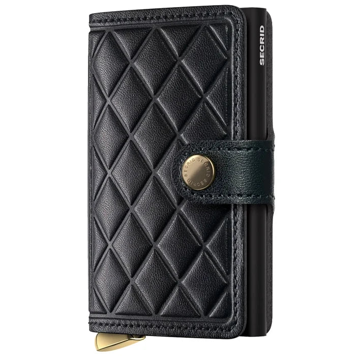 Secrid Premium+ Miniwallet Compact RFID Wallet - Emboss Diamond Black+