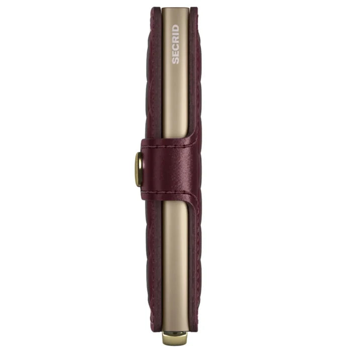 Secrid Premium+ Miniwallet Compact RFID Wallet - Emboss Diamond Bordeaux+