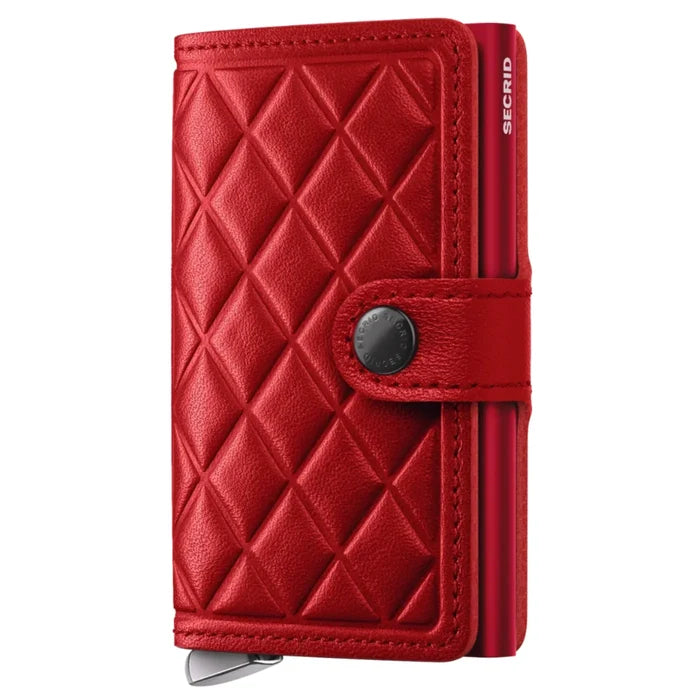 Secrid Premium Miniwallet Compact RFID Wallet - Emboss Diamond Red