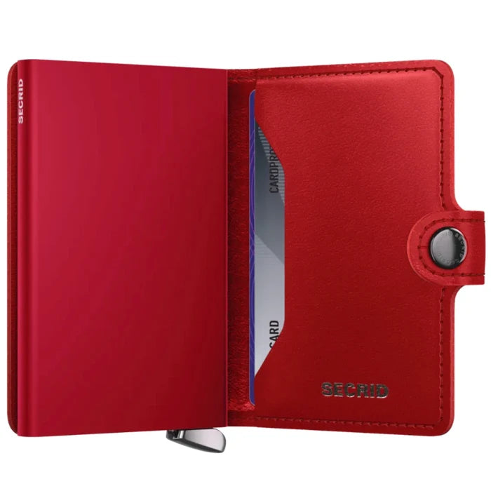 Secrid Premium Miniwallet Compact RFID Wallet - Emboss Diamond Red