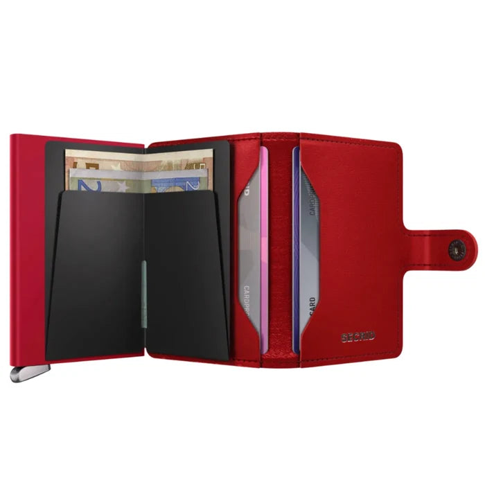 Secrid Premium Miniwallet Compact RFID Wallet - Emboss Diamond Red