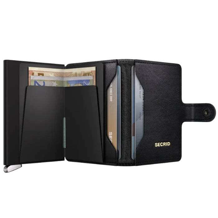 Secrid Premium+ Miniwallet Compact RFID Wallet - Emboss Lines Black+