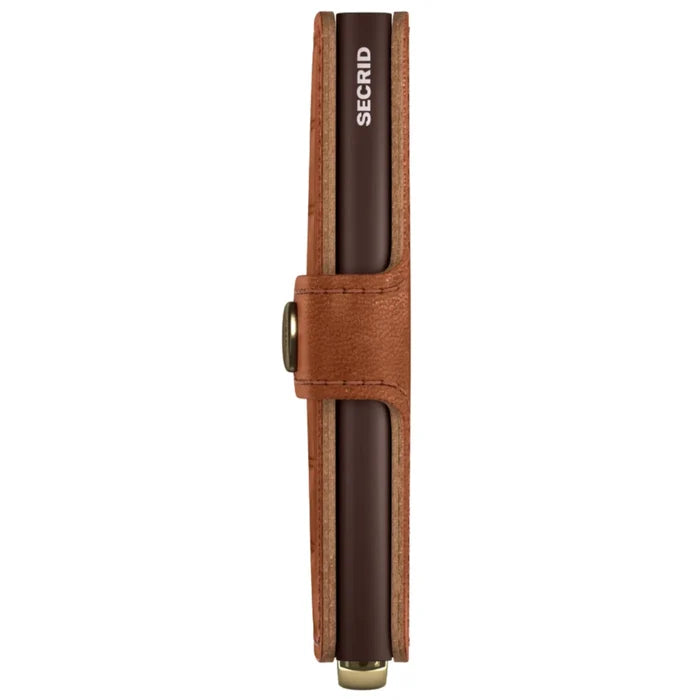 Secrid Premium+ Miniwallet Compact RFID Wallet - Emboss Lines Cognac+