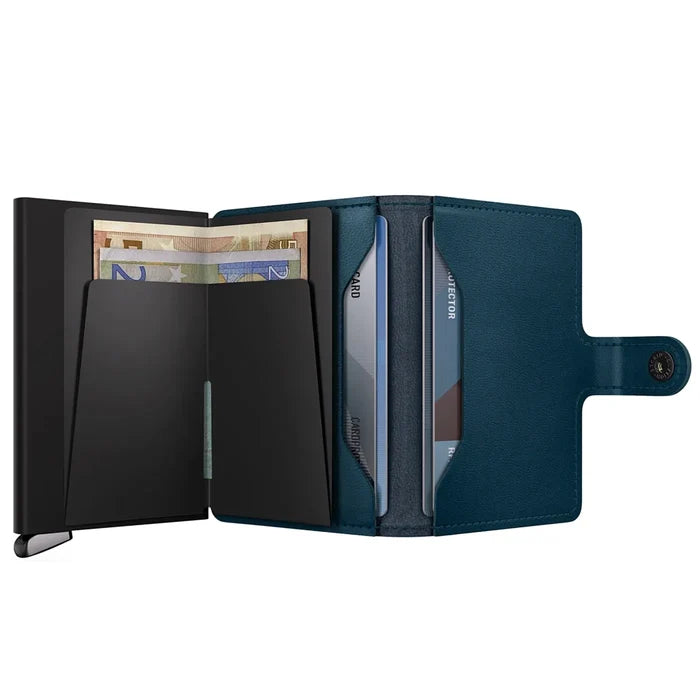 Secrid Premium+ Miniwallet Compact RFID Wallet - Emboss Lines Teal+