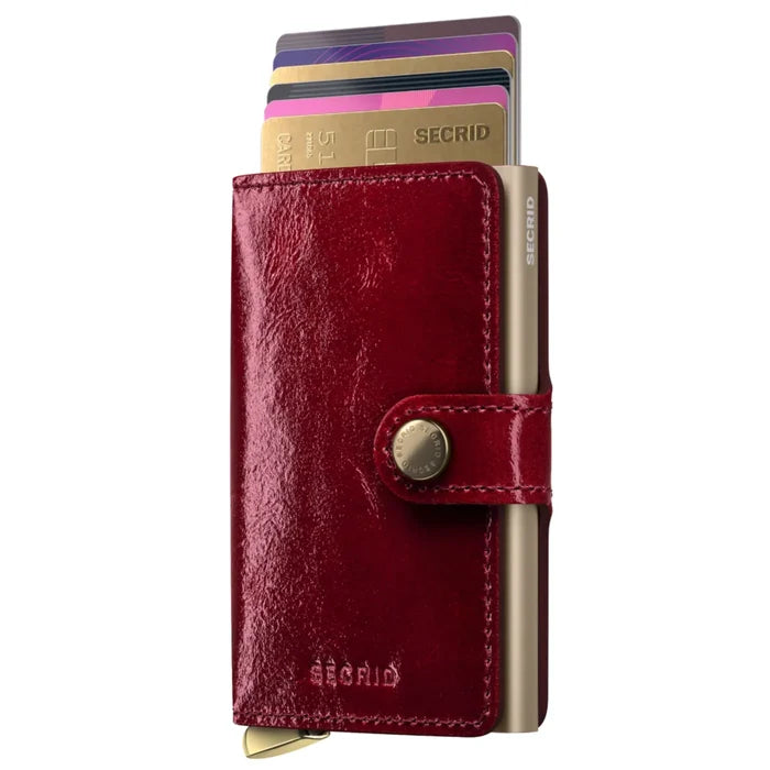 Secrid Premium+ Miniwallet Compact RFID Wallet - Naplak Red