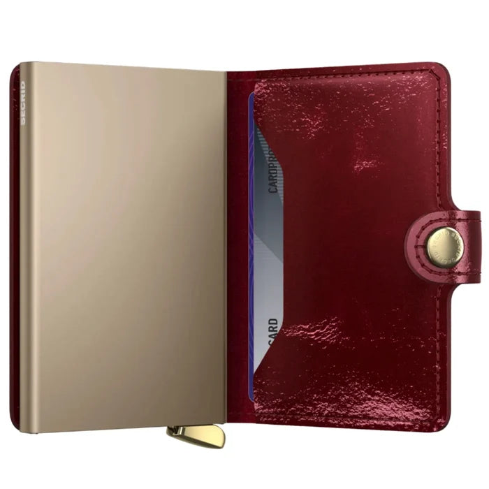 Secrid Premium+ Miniwallet Compact RFID Wallet - Naplak Red