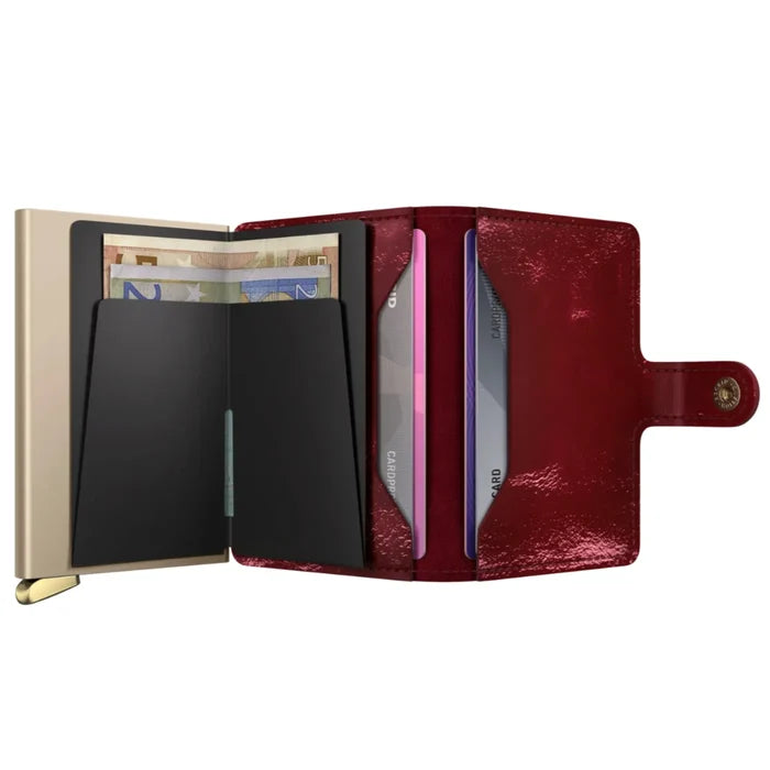 Secrid Premium+ Miniwallet Compact RFID Wallet - Naplak Red