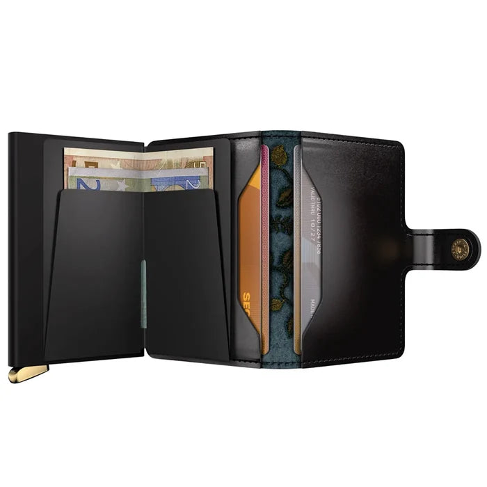 Secrid Premium+ Miniwallet Compact RFID Wallet - Stitch Floral Black+