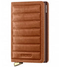Secrid Premium Slimwallet Compact RFID Wallet - Emboss Lines Cognac