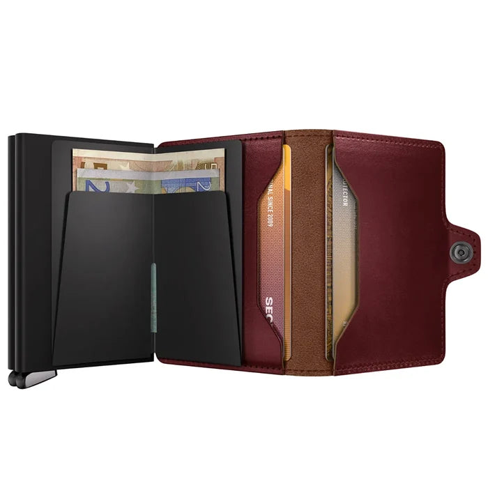 Secrid Premium+ Twinwallet Compact RFID Wallet - Basco Brown+