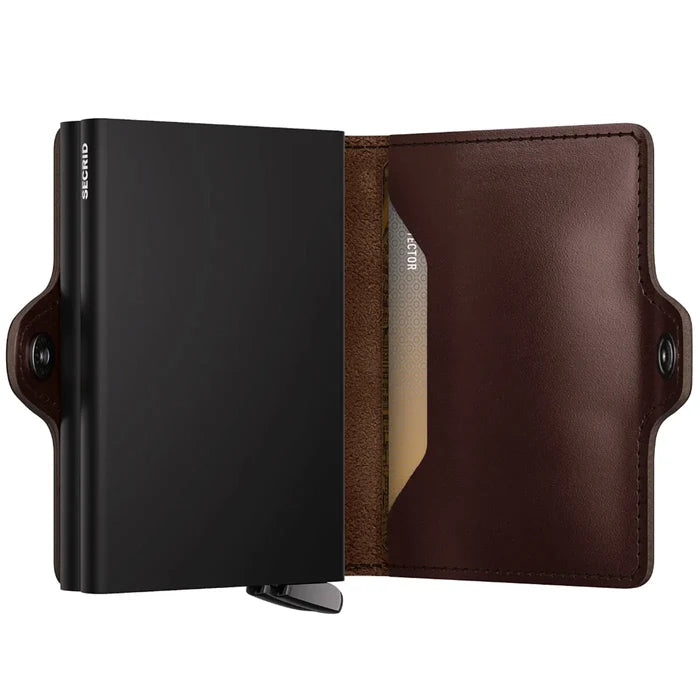 Secrid Premium+ Twinwallet Compact RFID Wallet - Dusk Brown+