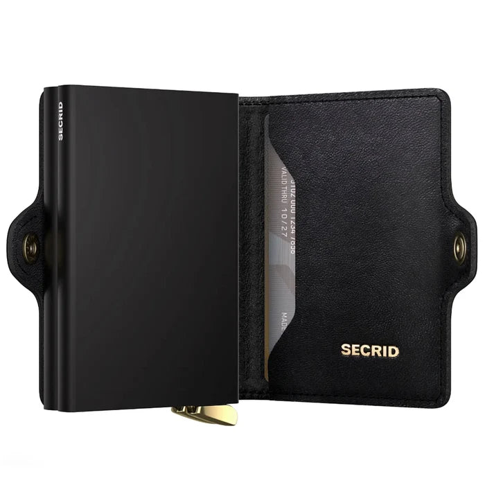 Secrid Premium+ Twinwallet Compact RFID Wallet - Emboss Diamond Black+