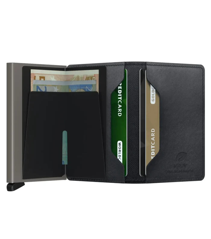Wallet includes spaces for 6 extra cards and banknotes