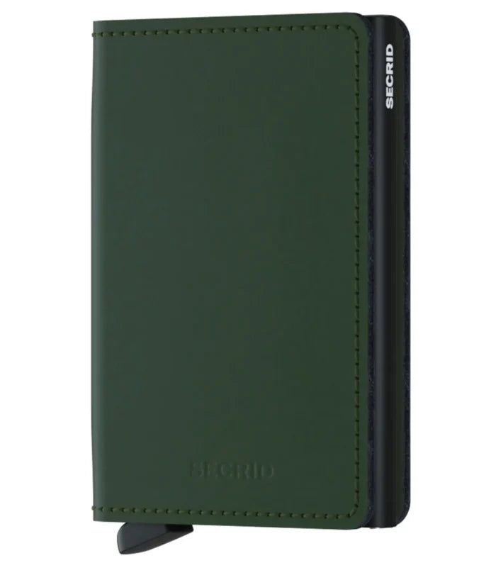 Secrid Slimwallet Compact RFID Wallet - Matte Green / Black