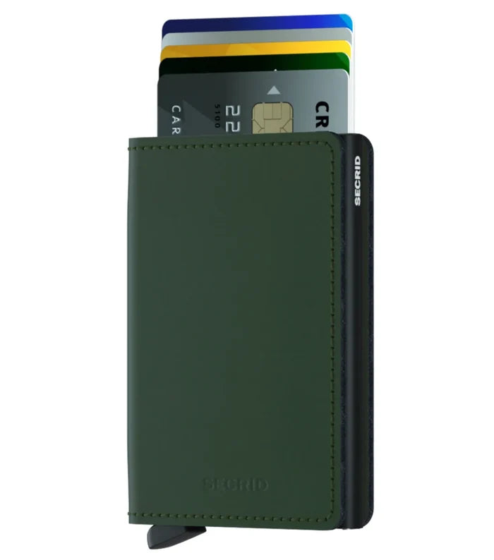 Secrid Slimwallet Compact RFID Wallet - Matte Green / Black