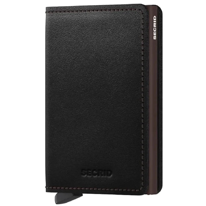 Secrid Slimwallet Compact RFID Wallet - Original Black-Brown